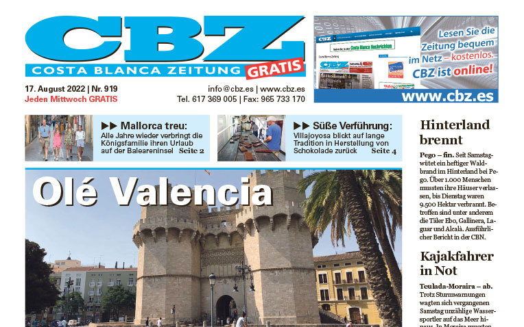 Costa Blanca Zeitung – 17. August 2022