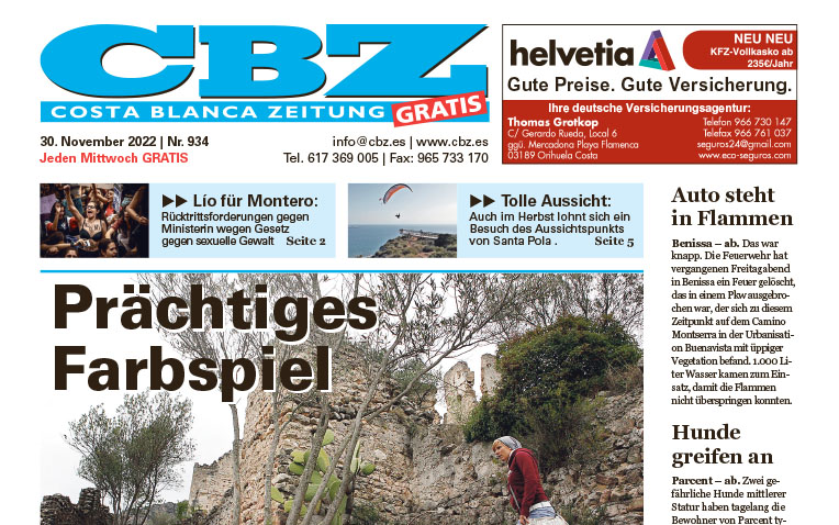 Costa Blanca Zeitung – 30. November 2022