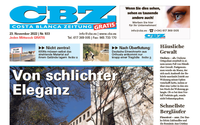 Costa Blanca Zeitung – 23. November 2022