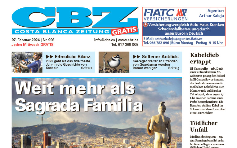 Costa Blanca Zeitung – 07. Februar 2024