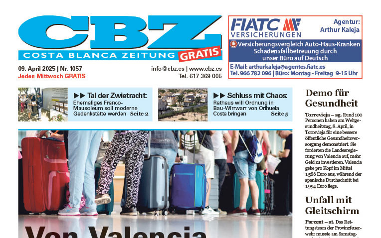 Costa Blanca Zeitung – 09. April 2025