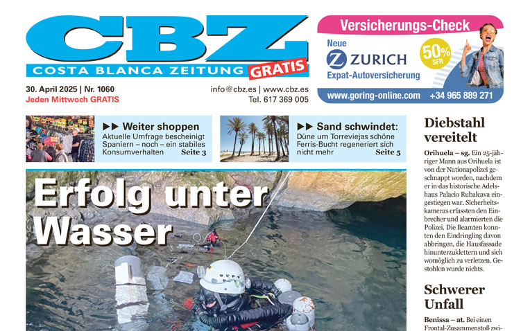 Costa Blanca Zeitung – 30. April 2025