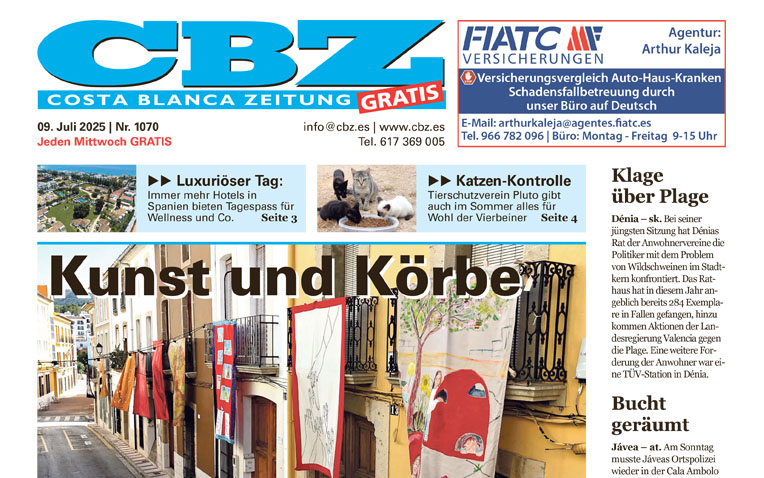 Costa Blanca Zeitung – 9. Juli 2025