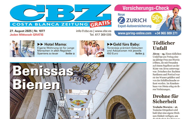 Costa Blanca Zeitung – 27. August 2025