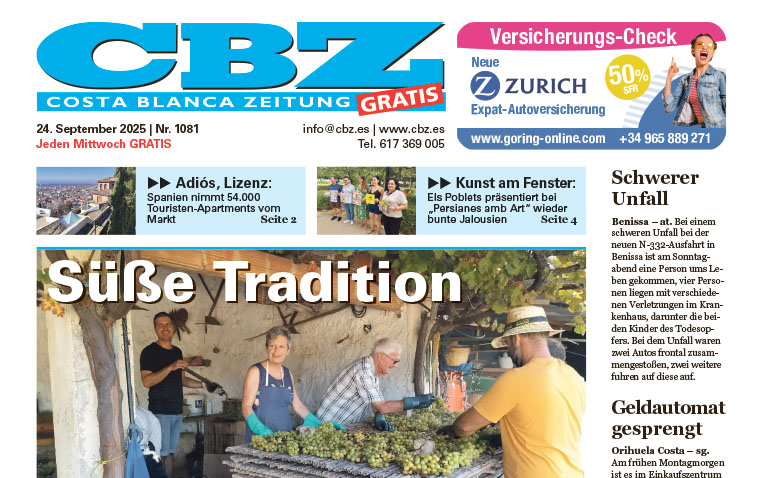 Costa Blanca Zeitung – 24. September 2025