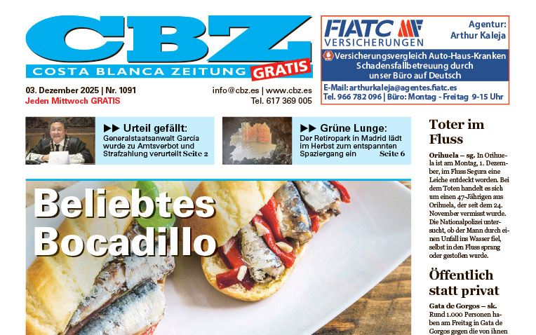 Costa Blanca Zeitung – 3. Diciembre 2025