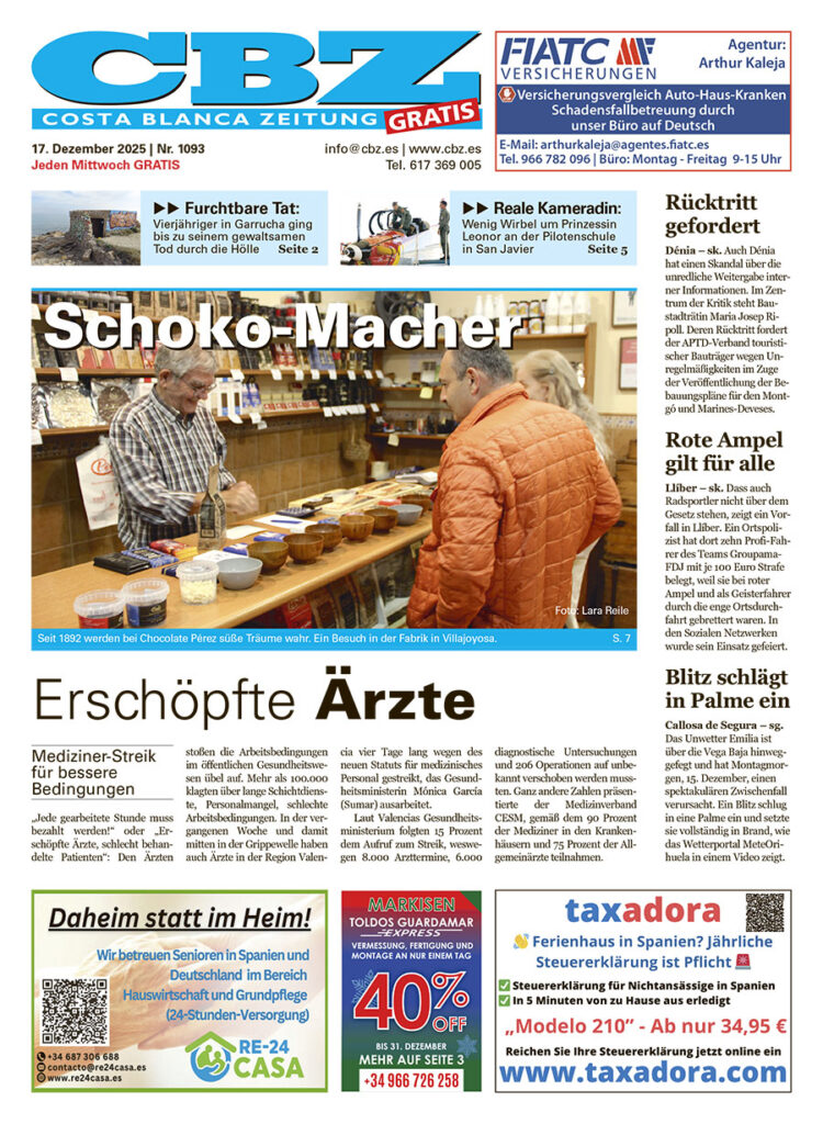 Costa Blanca Zeitung - 19. Dezember 2025