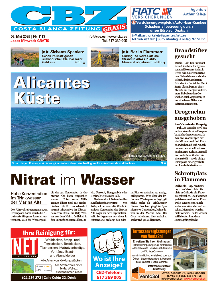 Costa Blanca Zeitung - 6. Mai 2026