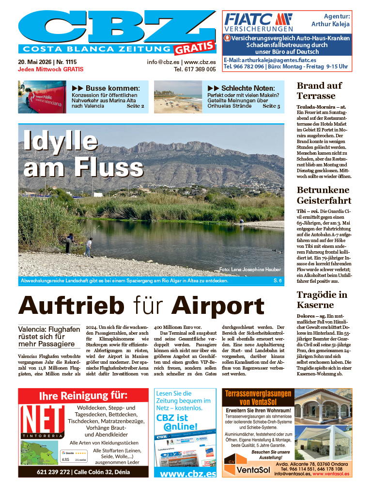 Costa Blanca Zeitung - 20. Mai 2026