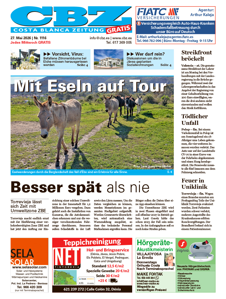 Costa Blanca Zeitung - 27. Mai 2026
