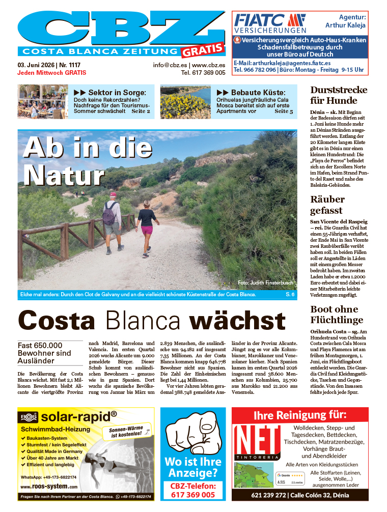 Costa Blanca Zeitung - 3. Juni 2026