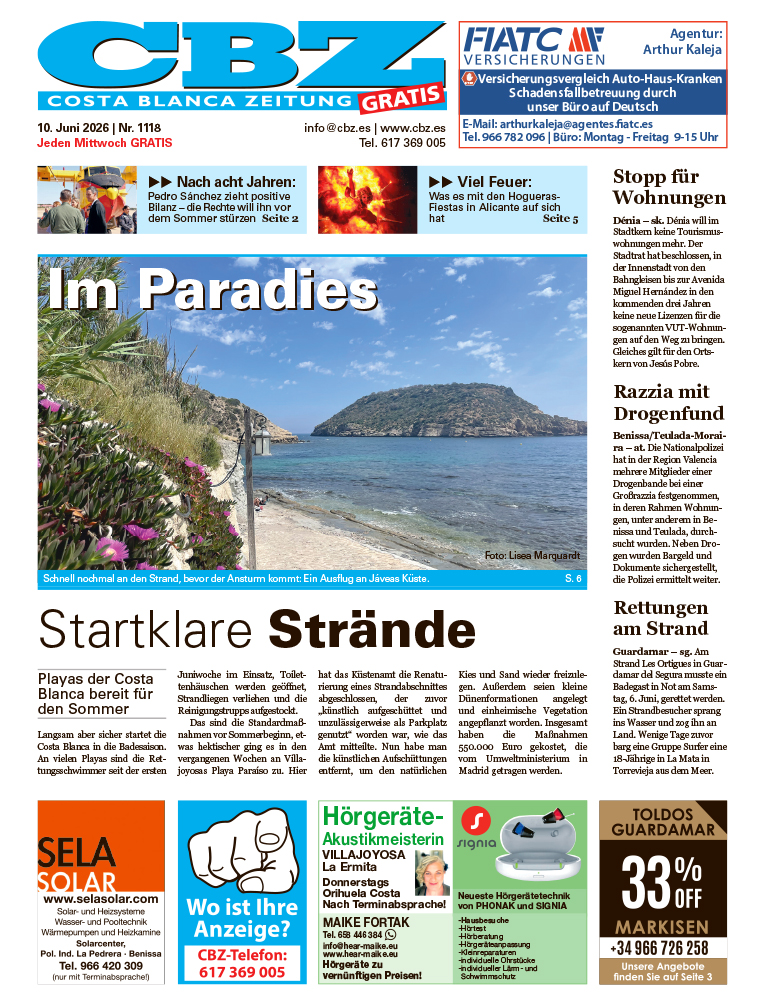 Costa Blanca Zeitung - 10. Juni 2026