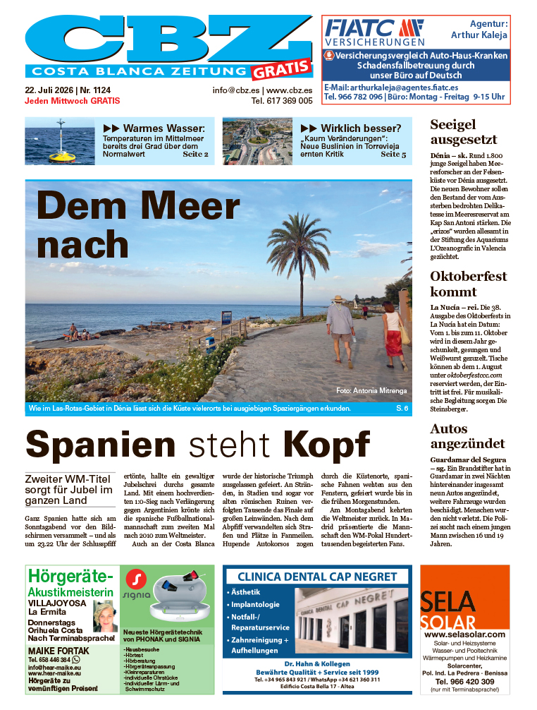 Costa Blanca Zeitung - 22. Juli 2026