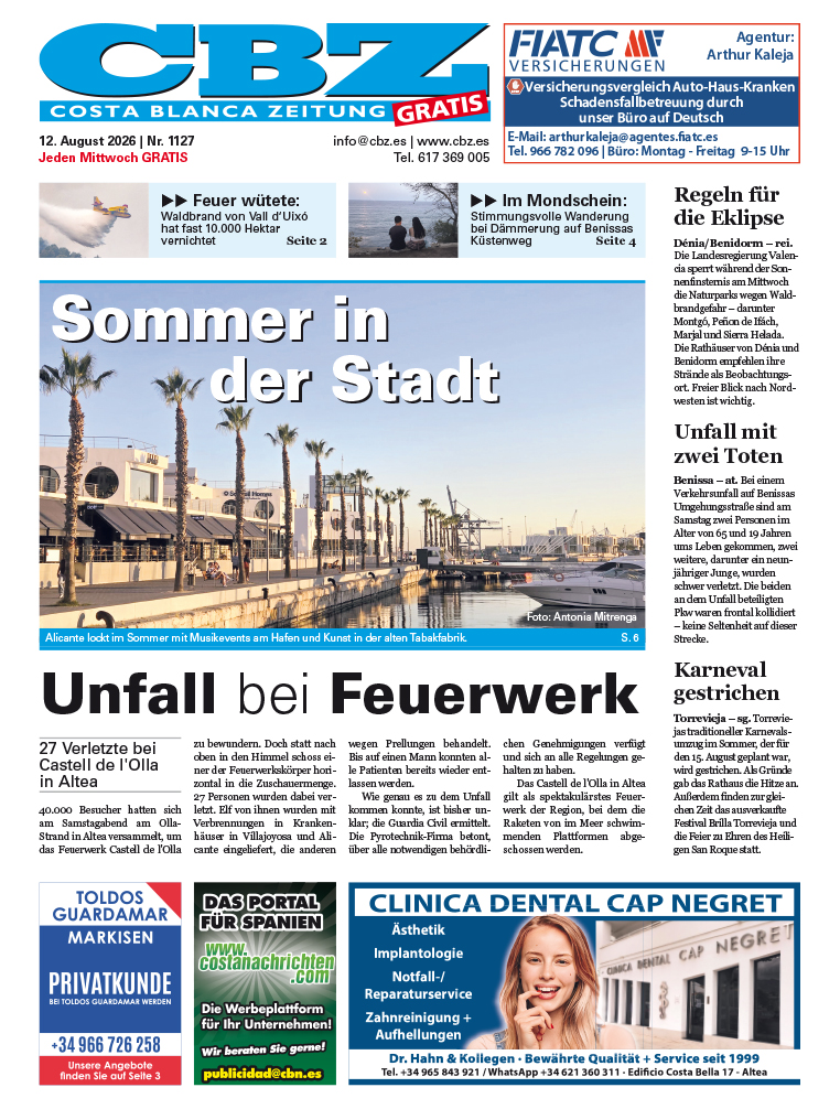 Costa Blanca Zeitung - 12. August 2026