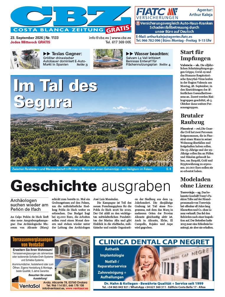 Costa Blanca Zeitung - 23. September 2026