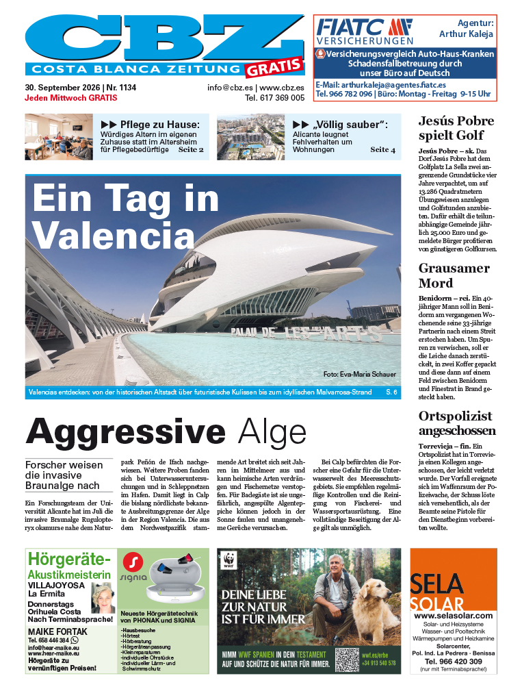 Costa Blanca Zeitung - 30. September 2026