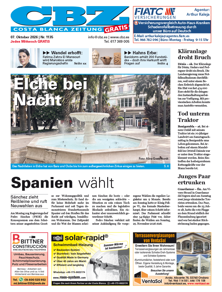 Costa Blanca Zeitung - 7. Oktober 2026